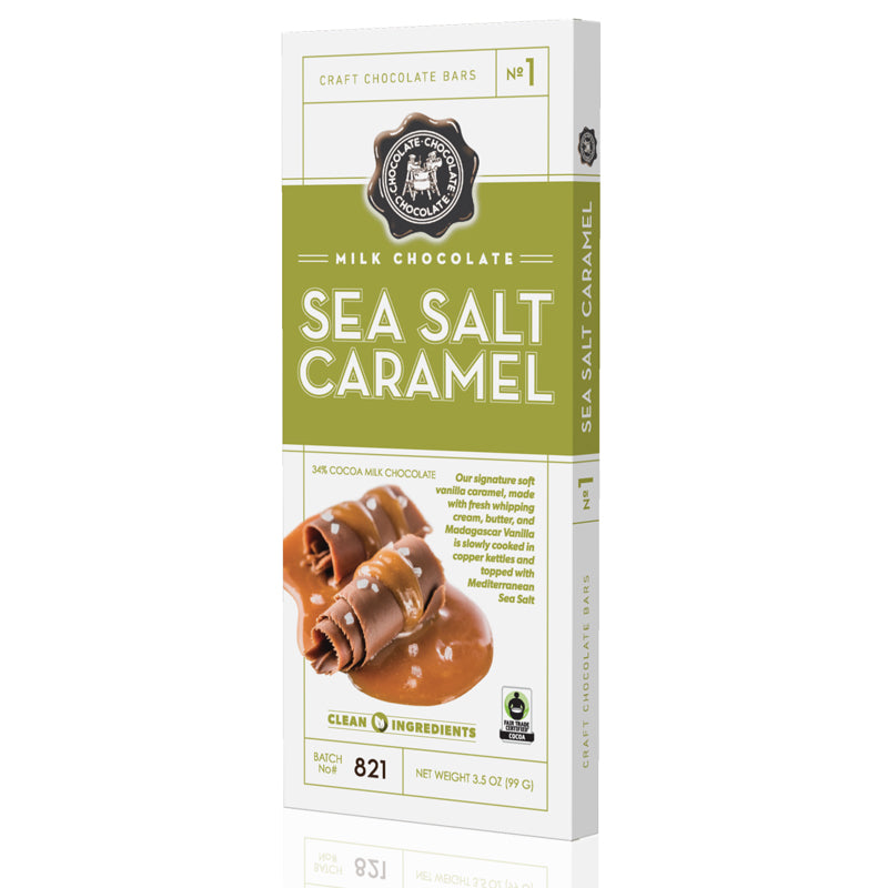 NO 1 Milk Sea Salt Caramel Bar 3.5 OZ Chocolate Chocolate Chocolate