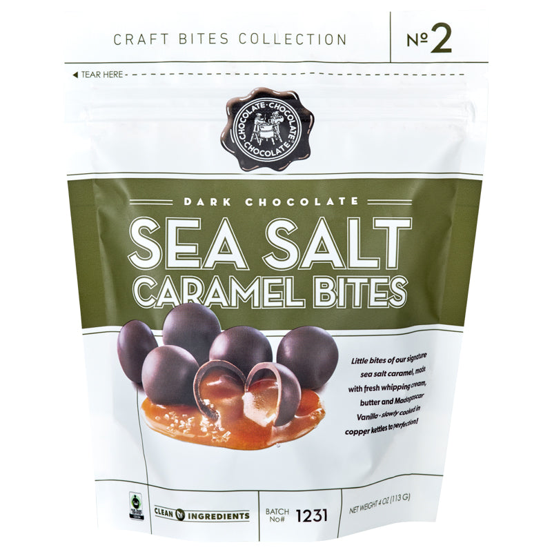 Dark Sea Salt Caramel Bites 4 OZ