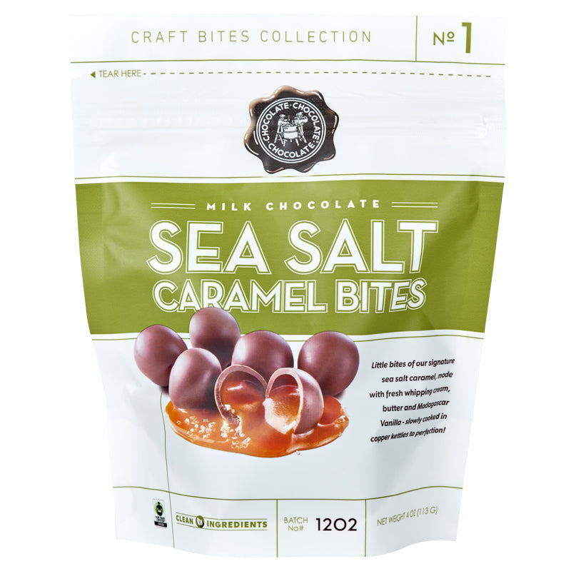 Milk Sea Salt Caramel Bites 4 OZ Chocolate Chocolate Chocolate Company