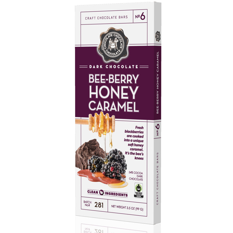 NO 6 - Dark Bee-Berry Honey Caramel Bar 3.5 OZ