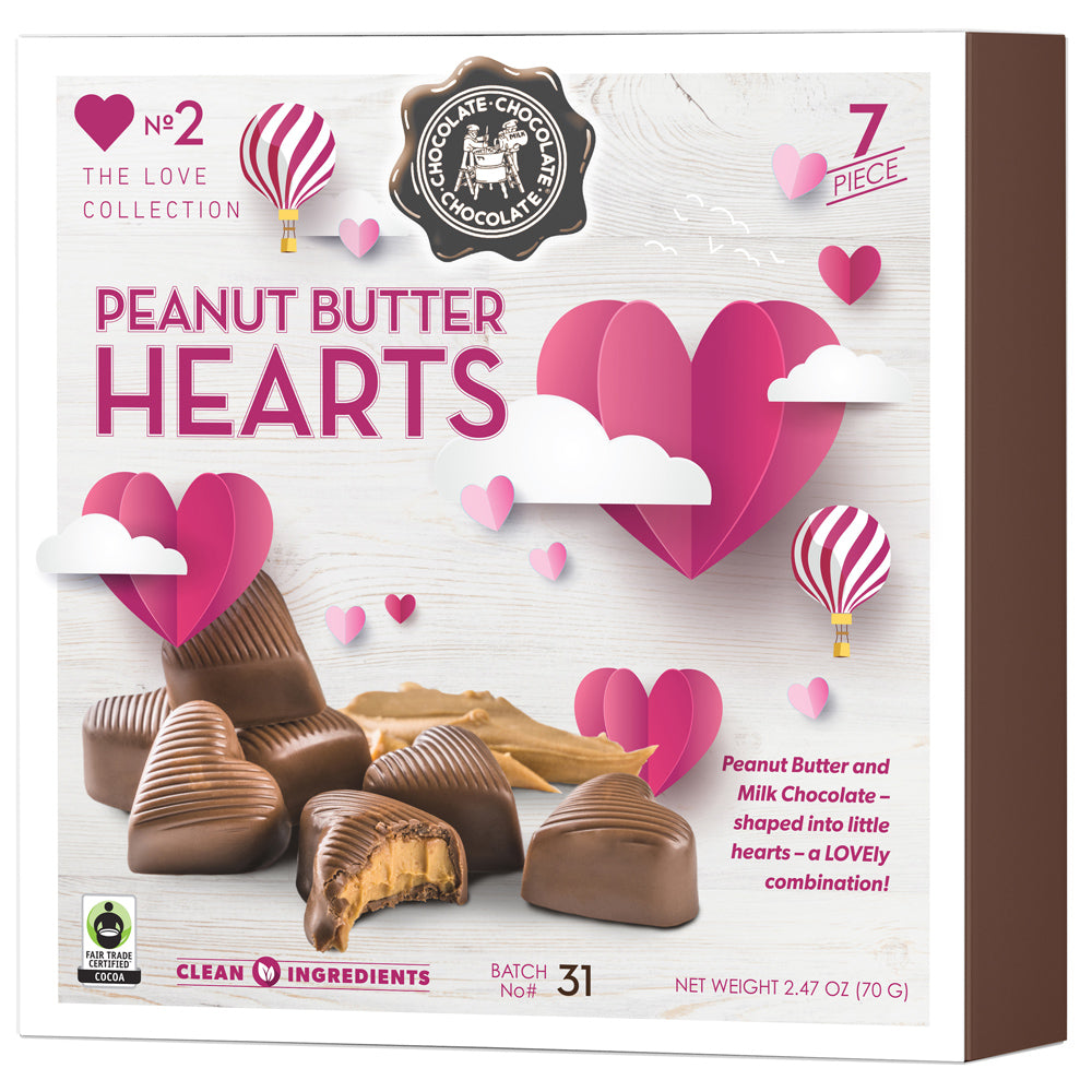 Milk Peanut Butter Hearts - 7 PC