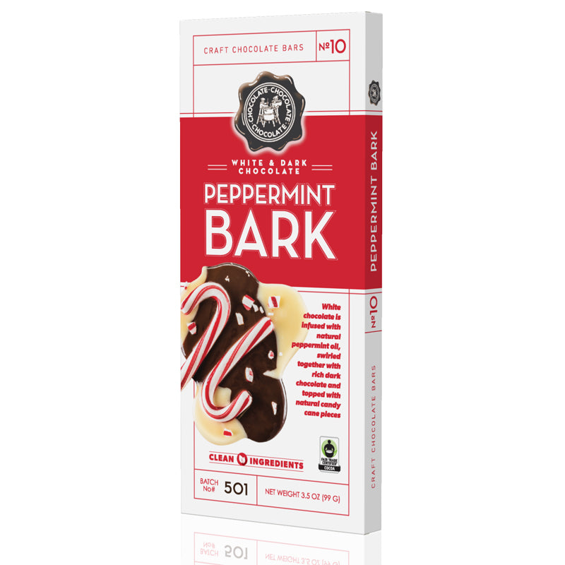 NO 10 - White/Dark Peppermint Bark Bar 3.5 OZ