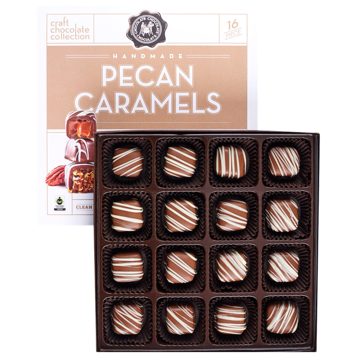 Pecan Caramel 16 Piece (9.5 OZ) – Chocolate Chocolate Chocolate