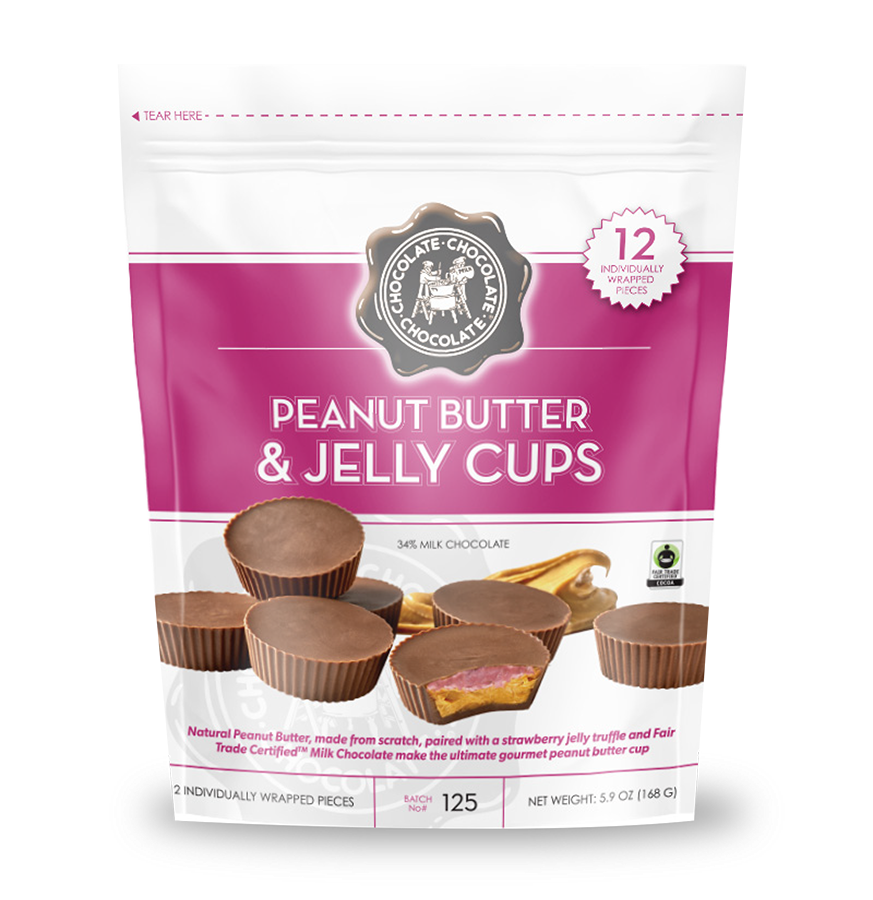 Milk Peanut Butter & Jelly Cups - 12 PC - Pouch Bag